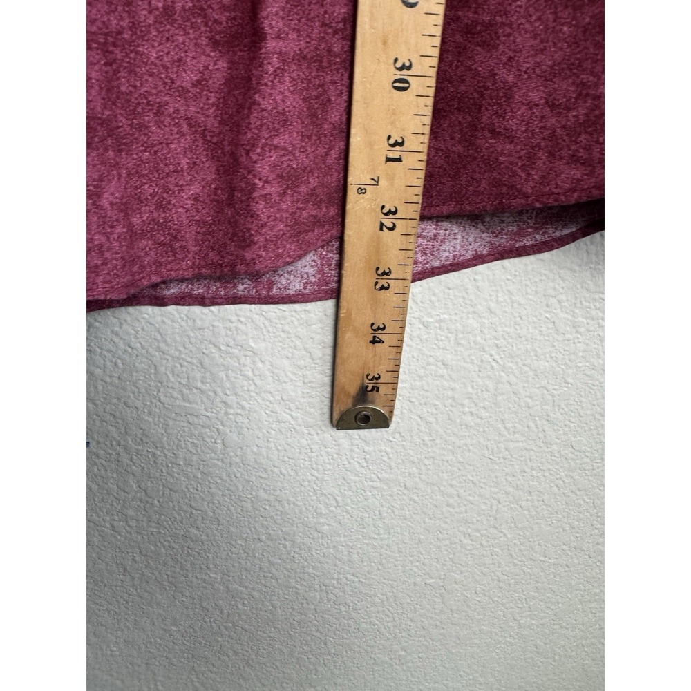 High Noon Western Button Down Long Sleeve Shirt Size XL Maroon Gray Vintage - Picture 5 of 6